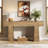 63-Inch Solid Wood Entryway Table, Farmhouse Console Table