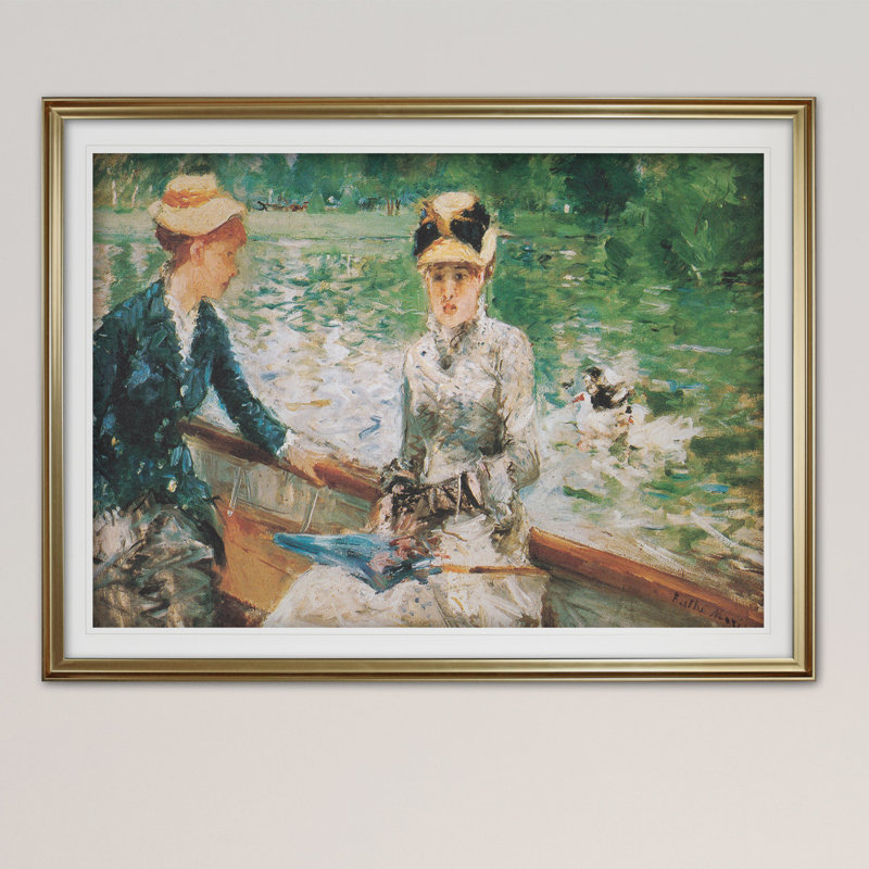 « a summer day » par claude monet, impression, H 24 po x l 32 po x P 1,5 po, Cadre doré