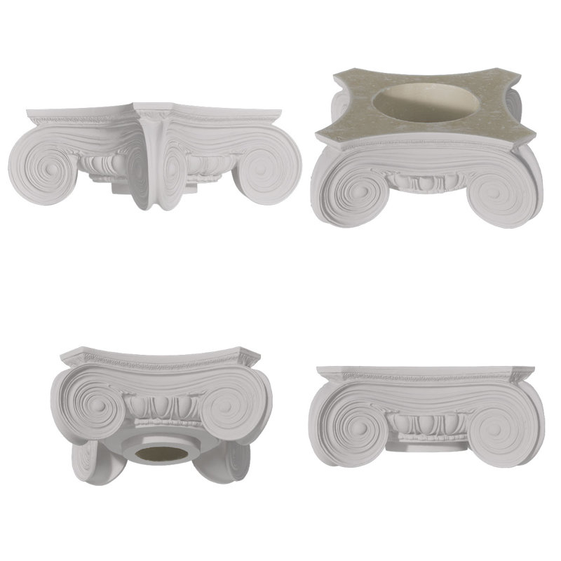 Colonne ronde Endura-Stone, 10 po de diamètre x 4 pi de hauteur ,  Plan Type D - Divisé en 1/2 pour pilastres