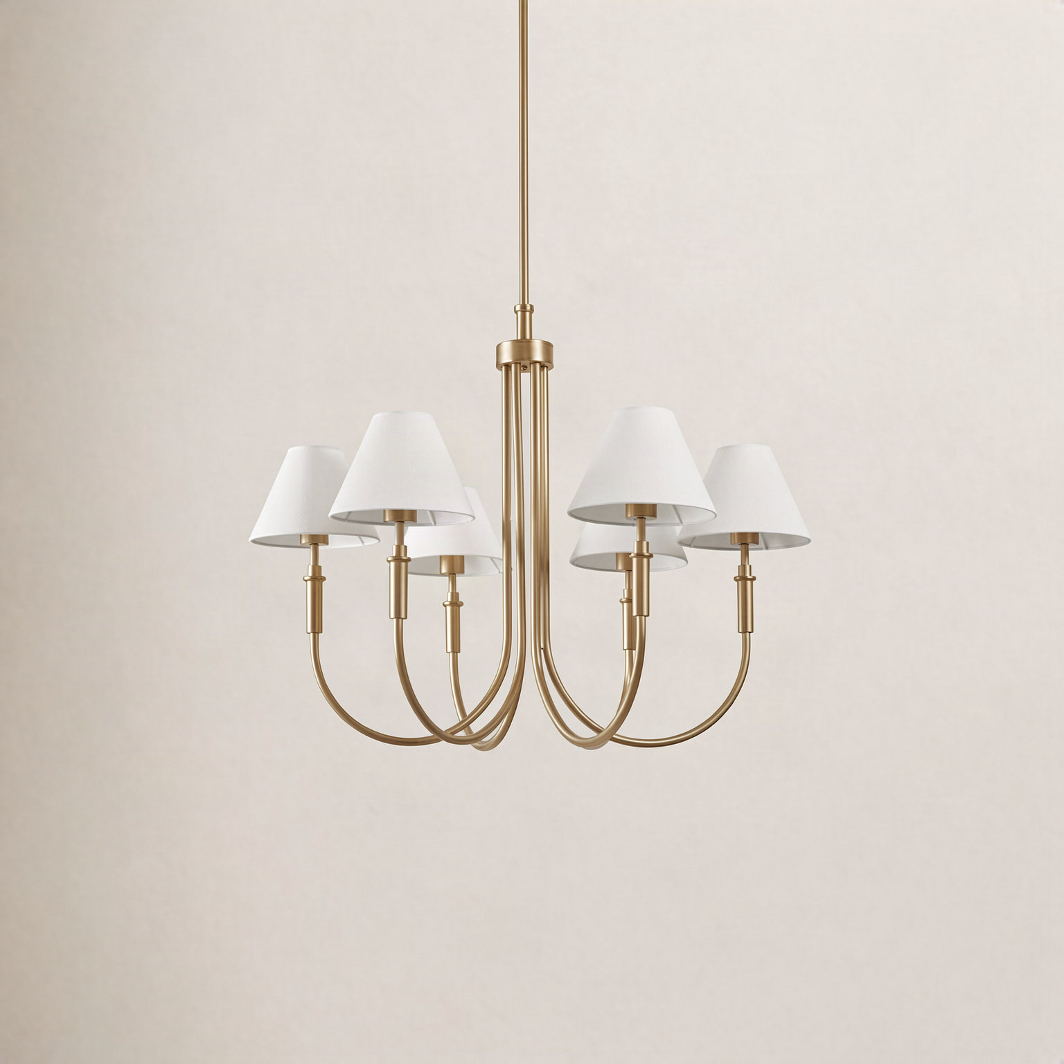 Celeste Iron 6-Light Chandelier, Brass