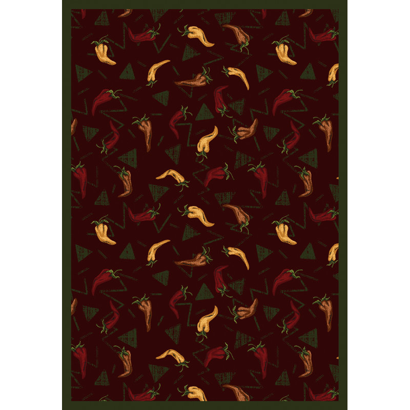 Whimsy Jalepeno Fiesta Area Rug, Rectangle 7'8" x 10'9"