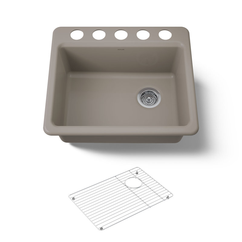 Évier de cuisine encastrable 25 po x 22 po x 9,526 po Riverby, Truffe