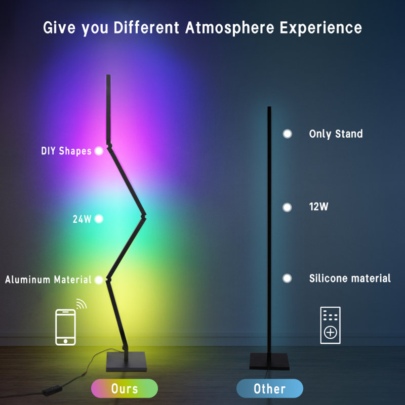 Khalfani 17.35'' Black LED Task Floor Lamp