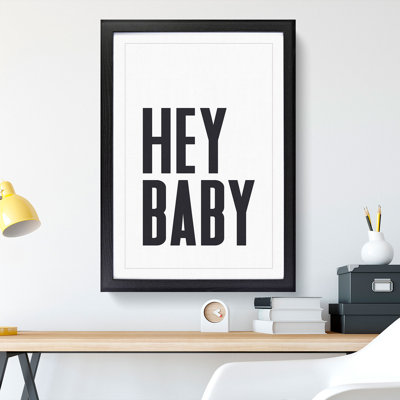 Hey Baby - Picture Frame Typography
