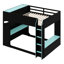 Lit mezzanine avec bureau à hauteur réglable-298771879