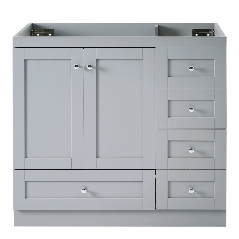 Base de meuble-lavabo 17,7 po Rimmert seulement, Gris