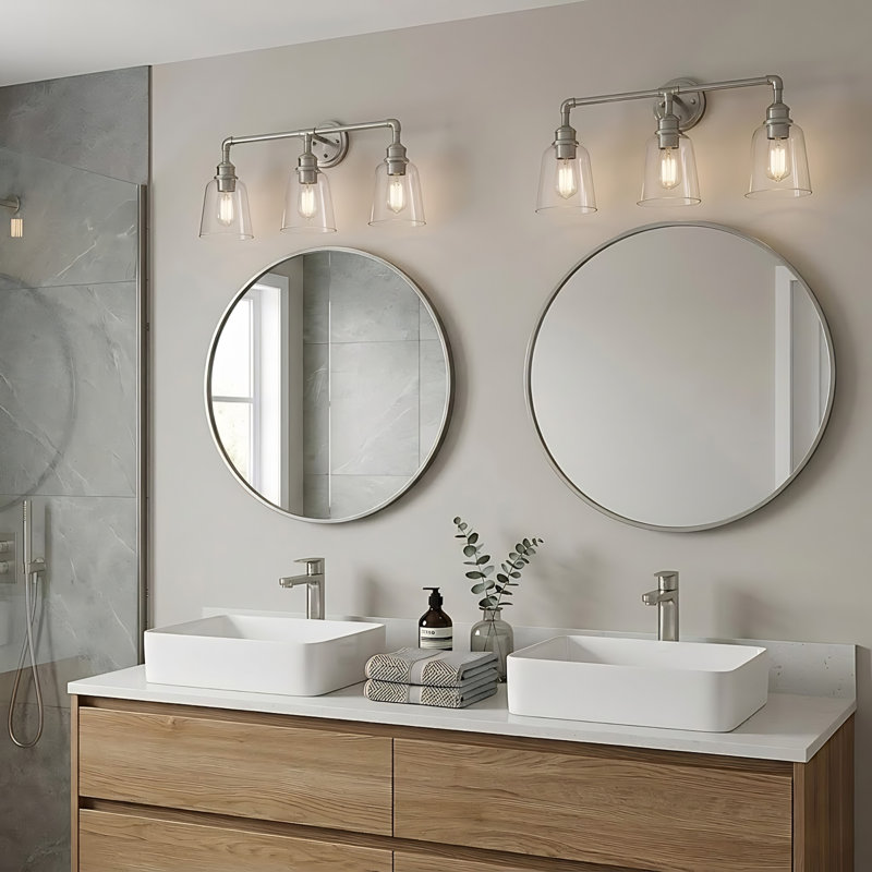 Rachal 3 - Light Vanity Light, Polished Nickel