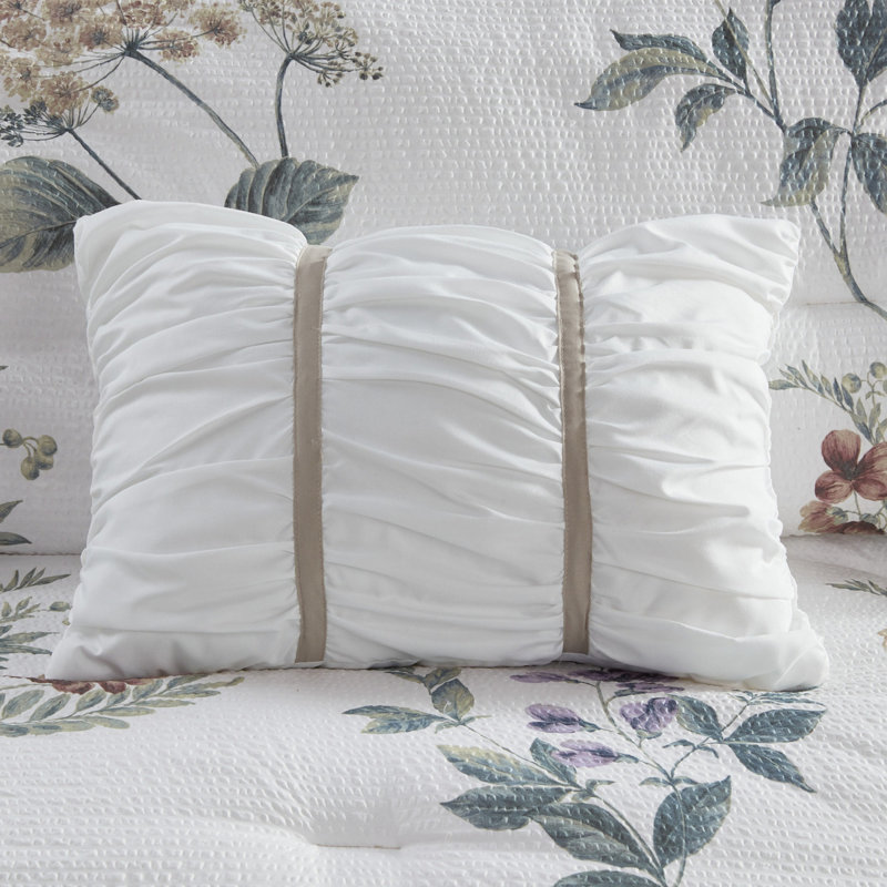 Trendy Seersucker Bedding Sets, Polyester Comforter With Cottage Style, Home Elegance