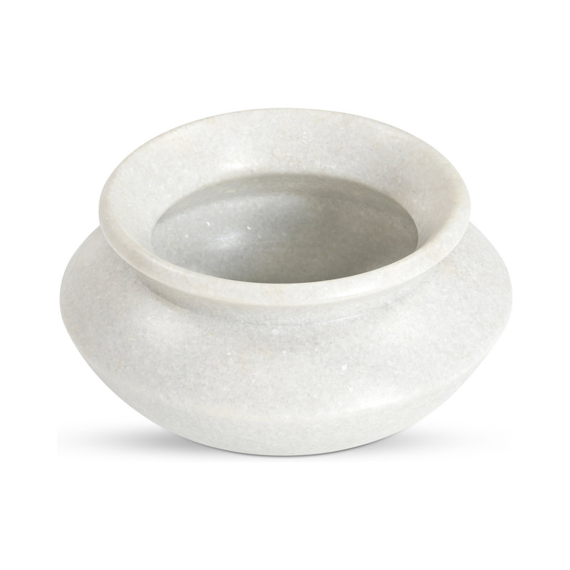 Récipient en marbre blanc Romano