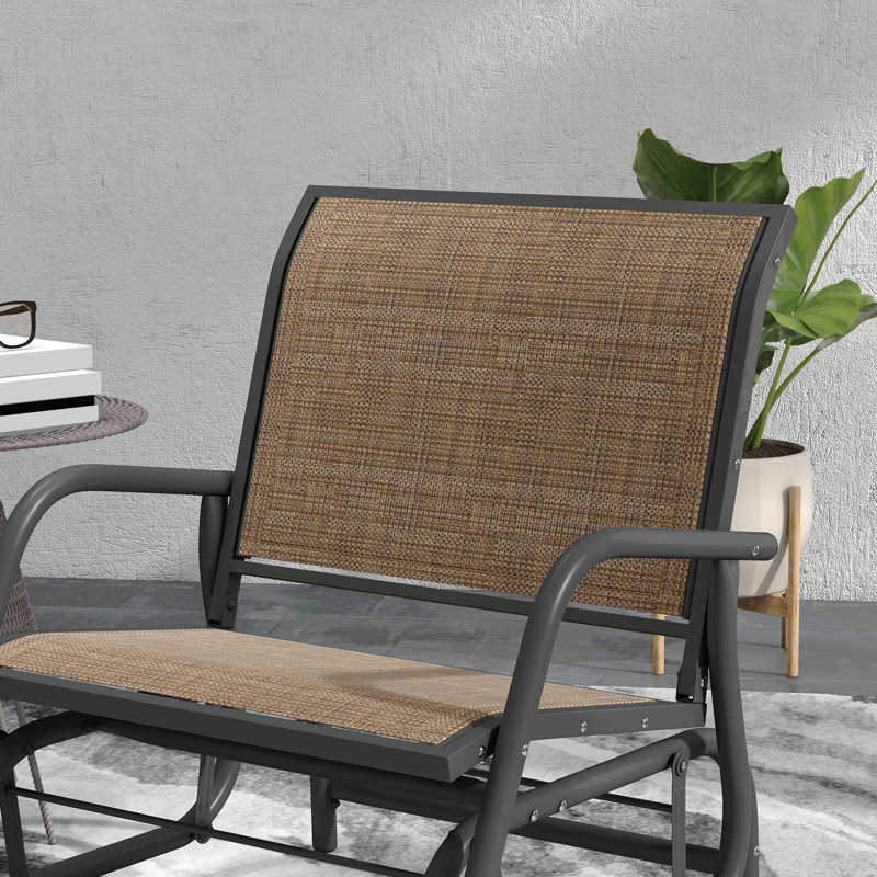 Ensemble de 2 fauteuils oscillants oscillants Outsunny Porch, Noir