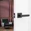 Levier de porte moderne double nickel satiné Chrystie-71089218-71449915-71089217