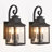 Matte Black 2 Light Vintage Outdoor Wall Lantern-1205156913