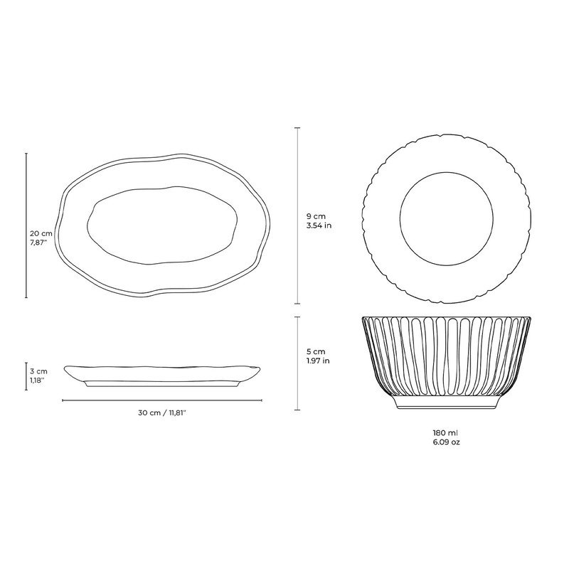 Assiette à hors-d'œuvre en grès de 11,81 po Latte Commercial, Ivory