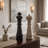 Patriana Marble King and Queen Chess Piece Decor Set