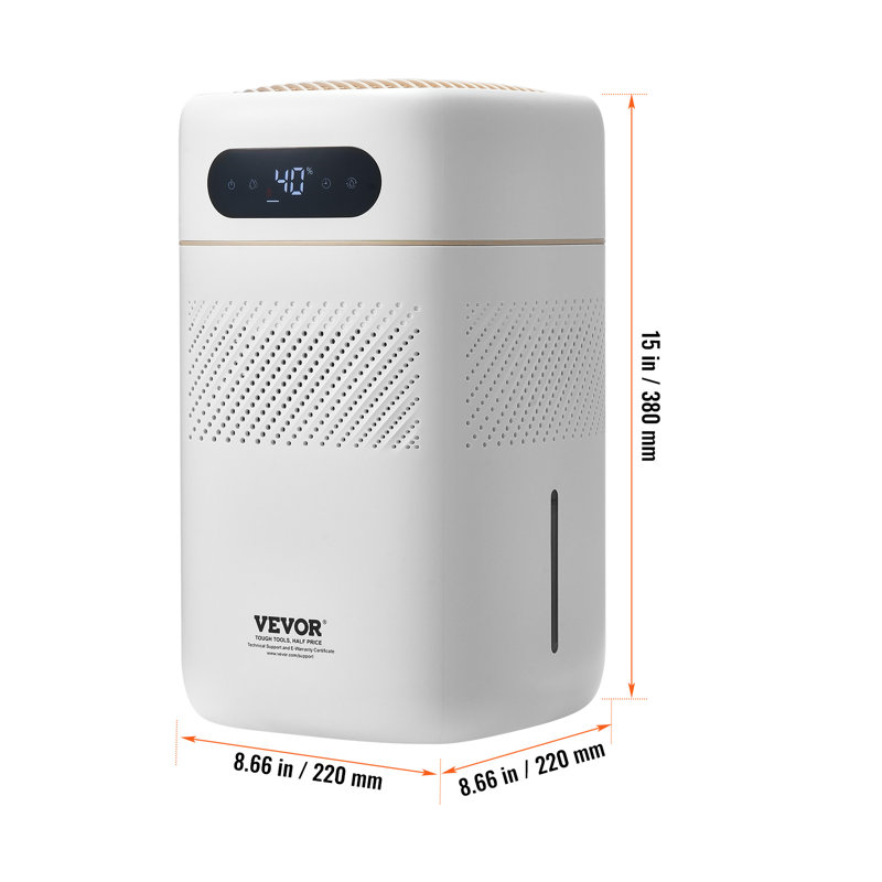 5L(1.32G) Evaporative Humidifier for 538.2 sqft Air Purifier for Bedroom