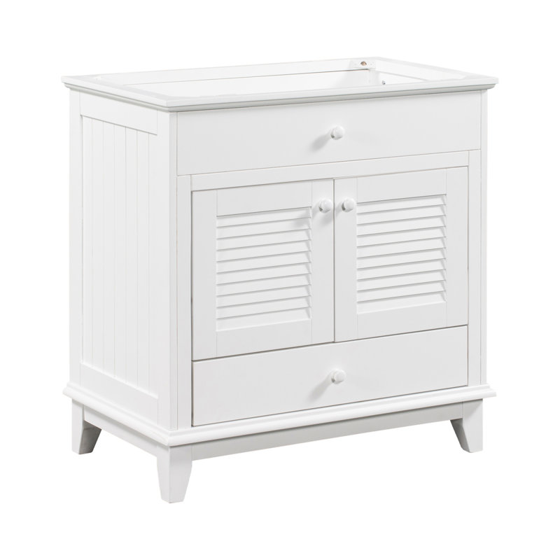 【Sink Not Included, Only Vanity Base Cabinet】30" Bathroom Vanity Base Without Sink, Bathroom Cabinet With Two Doors And One Drawer