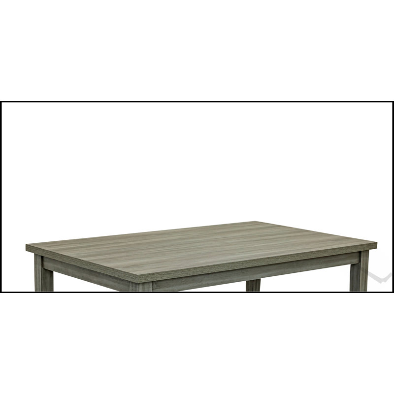 Table de salle à manger rectangulaire gris moderne, durable et peu encombrante pour les maisons contemporaines