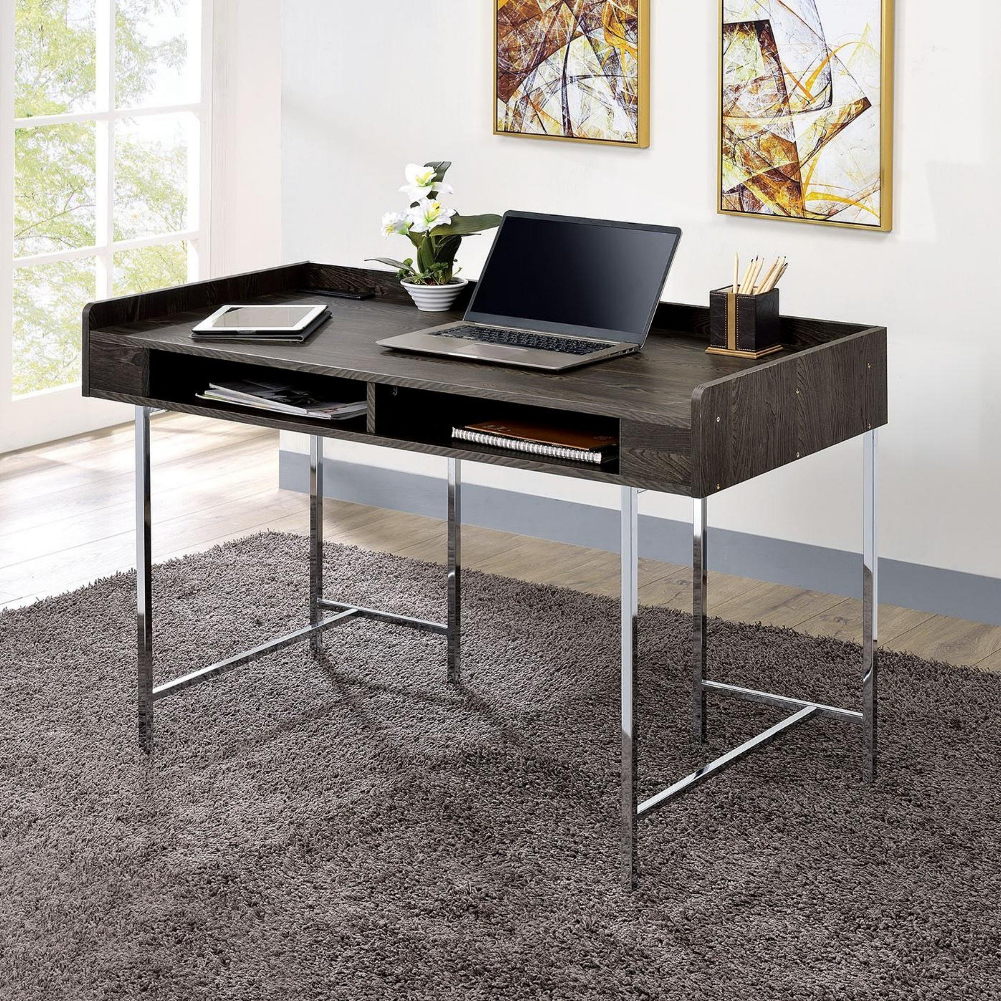 Ivy Bronx Modern Contemporary Computer Desk | Wayfair