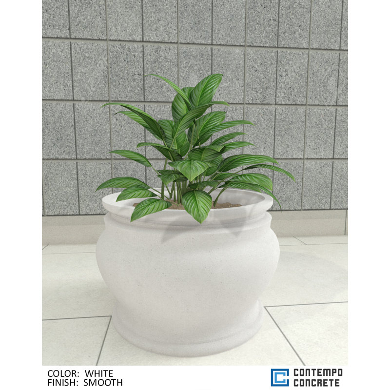 Hazel Planter, Smooth White