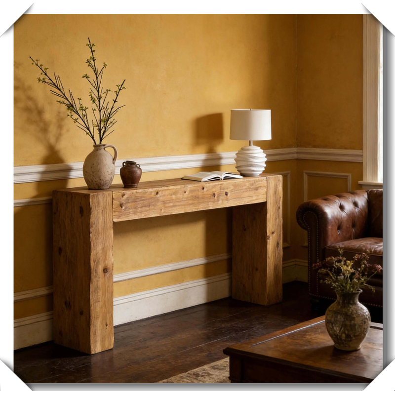 Versatile End Table Compact Easy Setup Safe Anti-tip Design, Rustic Brown