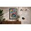 Leopard in Bloom Maximalist 1 Piece Single Picture Frame Wall Art-136642595-136642597