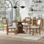 Ensemble de salle à manger 5 pièces, 1 table extensible avec rallonge de 16 pouces et 4 chaises rembourrées pour la salle à manger et la cuisine-1447807914-1447807915