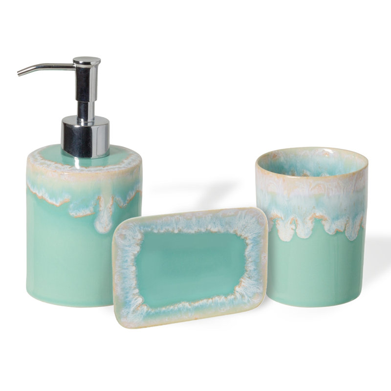 Taormina Bathroom Accessory Set, Aqua
