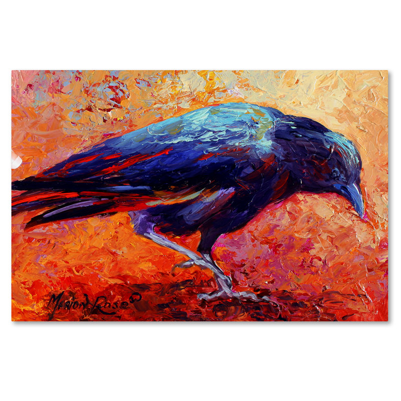 'Crow 12' Print on Wrapped Canvas, 12" H x 19" W