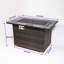 Foyer de table 44 po au gaz propane, foyer rectangulaire de 50 000 BTU, plateau de table en carrelage avec une belle base en osier pour la terrasse extérieure du jardin - brun