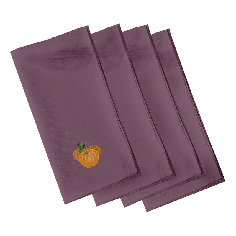 Ensemble de serviettes 4 pièces Tres Calabazas, L 18 po x L 18 po, Violet