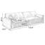 Canapé modulaire en polyester 110,24 po gris-129442263