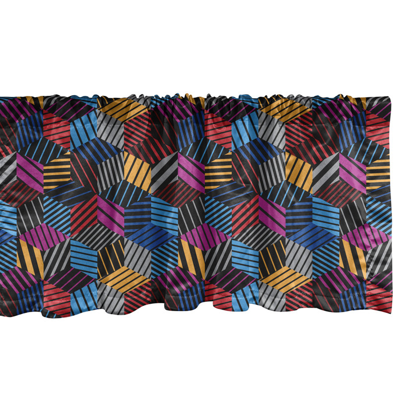 Multicolore cantonnière Ambesonne, L 54 po x L 18 po