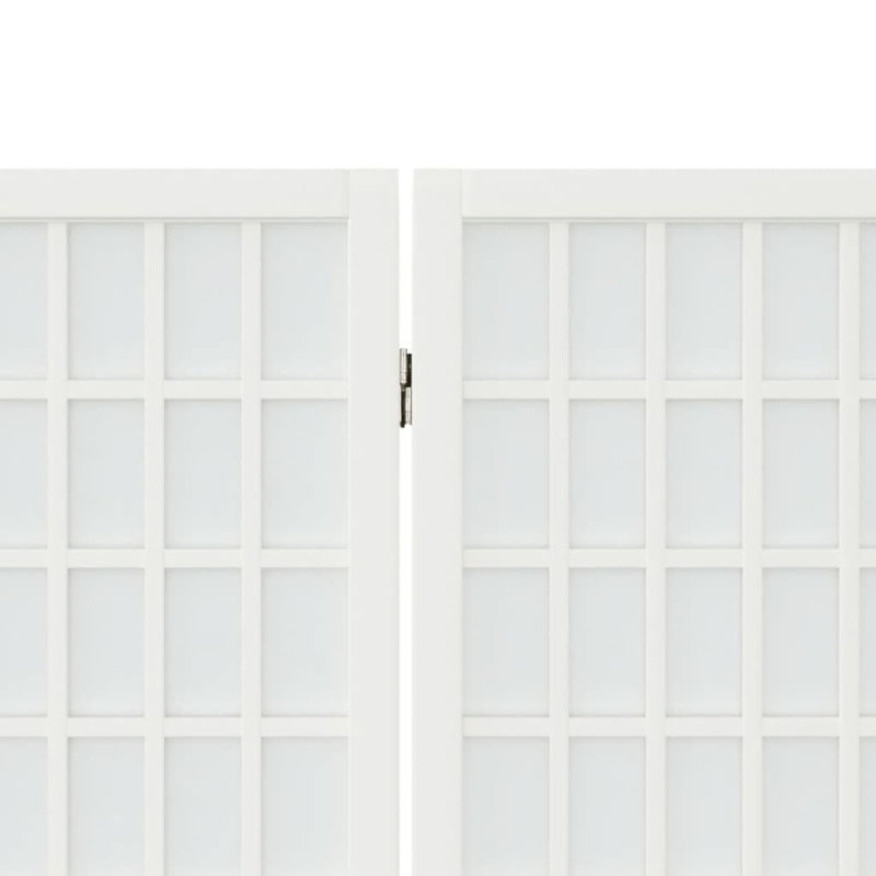 Leunne 170cm H Solid Wood Folding Room Divider, 5, White