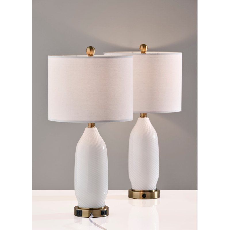 Ensemble de 2 lampes de table Freya, Blanc