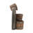 10.4X9.4X19.1" Decorative 3 Tier Bucket Fountain With Lights And Pump, Brown