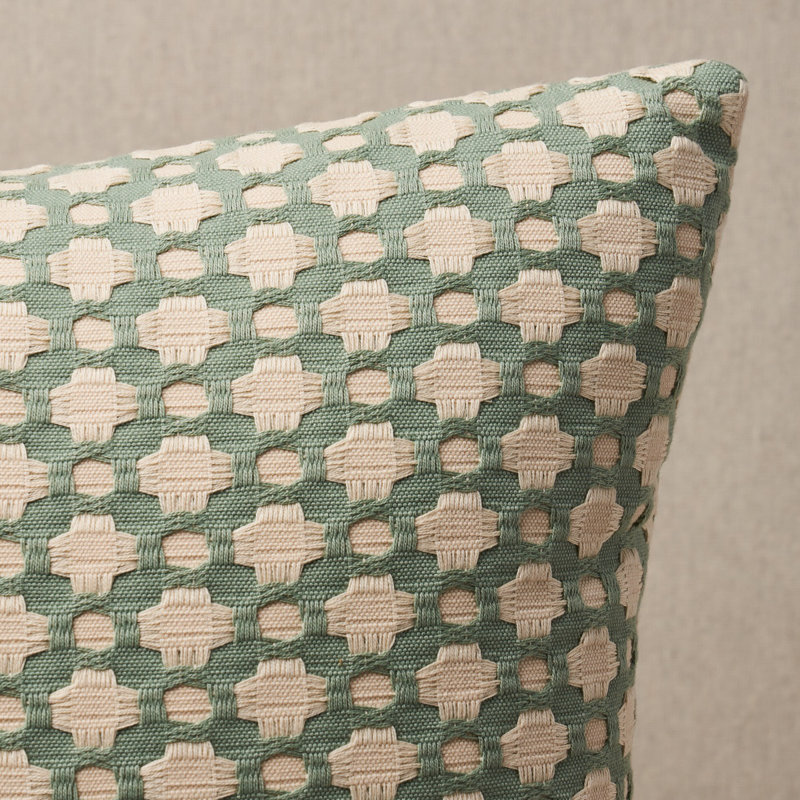 Betwixt Throw Pillow, Water/Ivory, 16" x 16"
