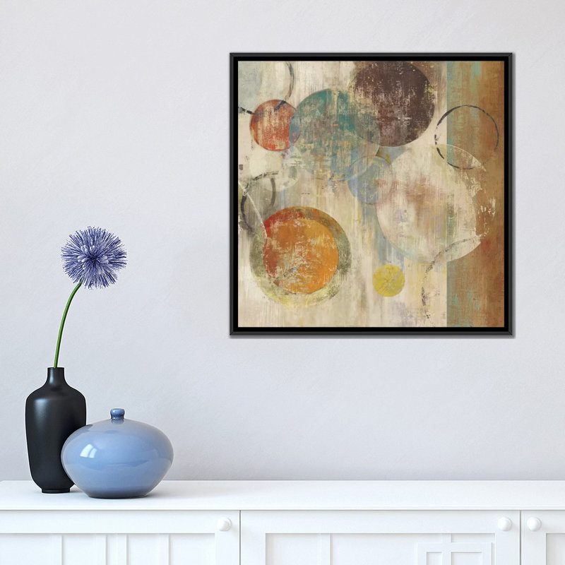«Bubbles», impression sur toile, H 18 po x l 18 po x P 1,5 po, Pas de tapis, Toile encadrée noire