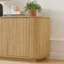 Buffet / meuble télé 64 po, motif ondulé, rayures verticales pour la cuisine / le vestibule - Naturel