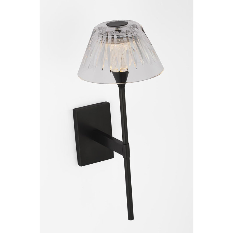Waterford Blaze Sconce with Clear Crystal, Bronze, 13.75" H x 5.75" W x 7.75" D