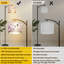 Lampe sur pied à arc en forme de papillon avec lampes à DEL et abat-jour réglables
