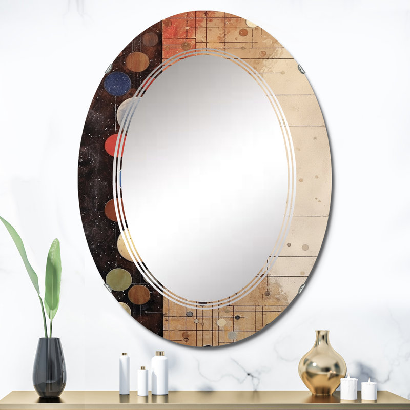 Hinz - Miroir mural moderne ovale, 36 po x 24 po