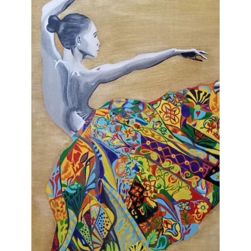 Danseuse contemporaine contemporaine | Acrylique sur toile | Par Inderjeet