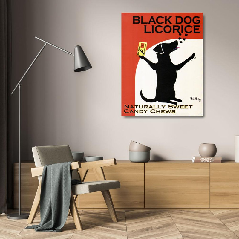 Réglisse de chien noir, H 24 po x l 19 po