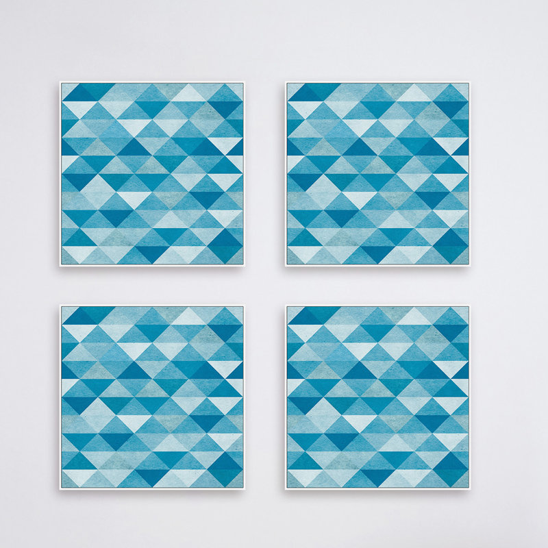 Dark Rings 4-Piece Framed Canvas, 24" H x 24" W