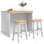 Solid Wood Kitchen Island Set