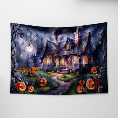 Tapisserie murale d'Halloween «Halloween digne d'Halloween esthétique»