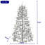 Sapin de Noël artificiel corail pré-illuminé avec 600 lumières DEL blanc chaud, 150 boules de Noël et branches en PE givrées
