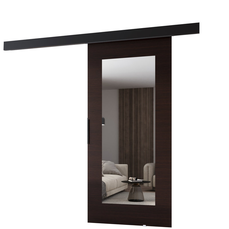 Sliding Door Prim I, Interior Door, 86cm x 205cm, Wenge/Black