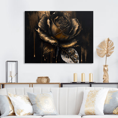 Noir et rose doré III - impressions sur toile roses