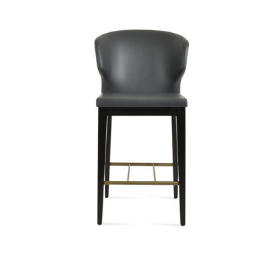 Amed Black Wood Counter & Bar Stool